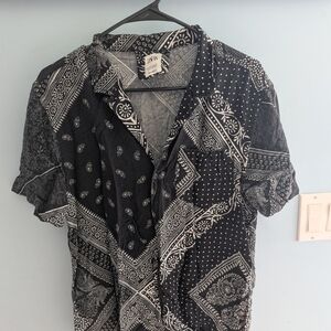 Black and White Patterned Shirt